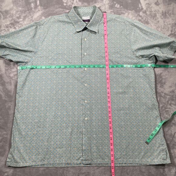 Maus Hoffman Shirt Mens XXL Blue Liberty Art Fabrics All Over Print Casual - Picture 8 of 9